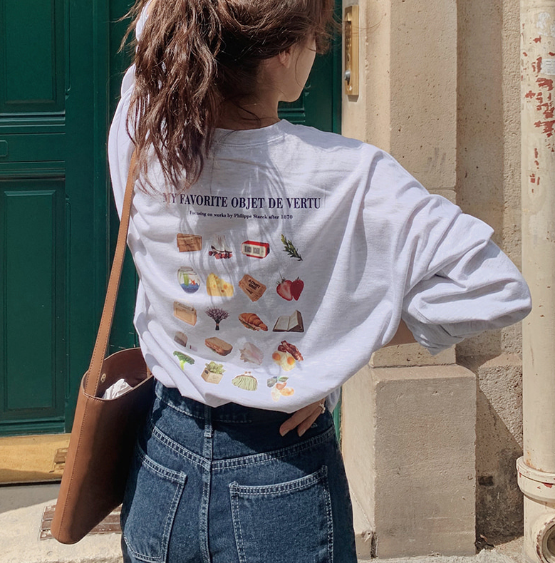 ｜SLOWAND｜ Kitchen Printed Loose Fit T-Shirt