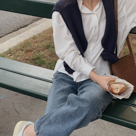 ｜SLOWAND｜ # SLOWMADE Autumn Double Stitch Washing Shirt