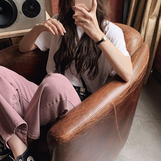 ｜SLOWAND｜ Today Mute Pink Vintage Denim Pants