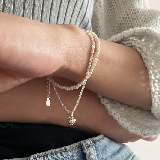 ｜DUNGEUREON｜ Sand Heart Silver Bracelet