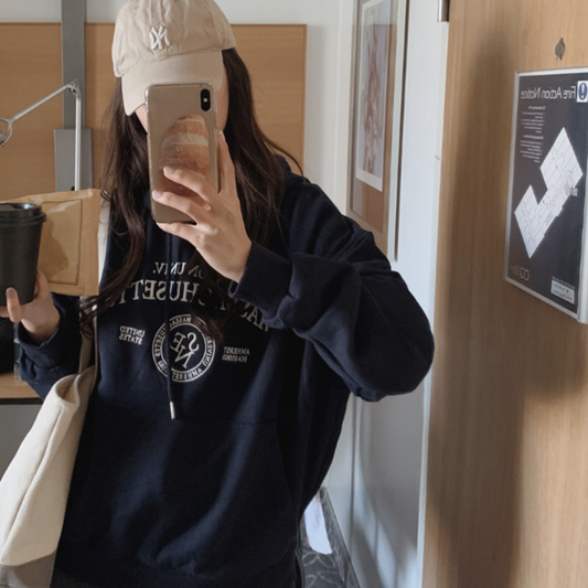 ｜SLOWAND｜ Daily Loose Lettering Hoodie