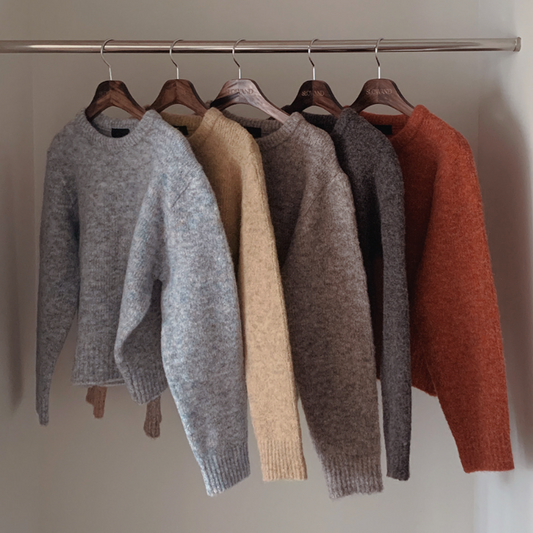 ｜SLOWAND｜ Cozy Mixed Tone Vintage Knit