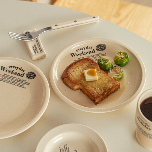 ｜momur｜ ｜weekend 4｜ Holiday Plate (Butter Black)