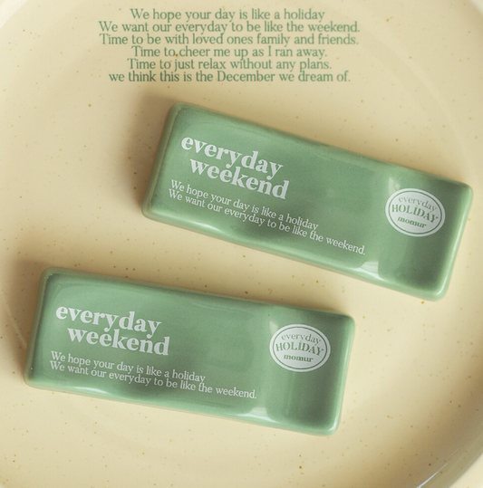 ｜momur｜ ｜weekend 4｜ Holiday Spoon Holder (Green Ivory)
