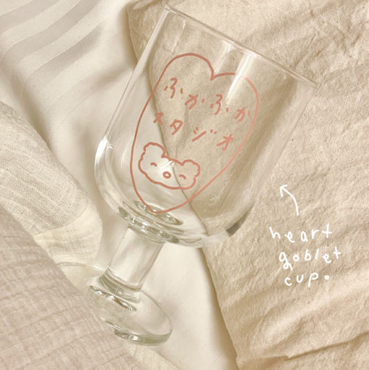 ｜HOOKKA HOOKKA STUDIO｜ Heart Goblet Cup 345ml