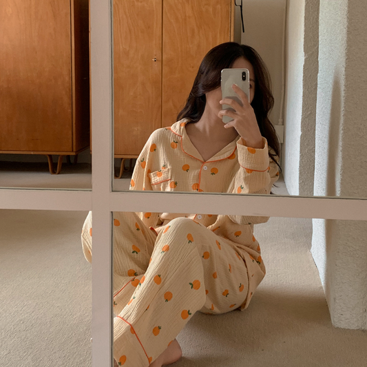 ｜Juuneedu｜ Daily Orange Pyjamas
