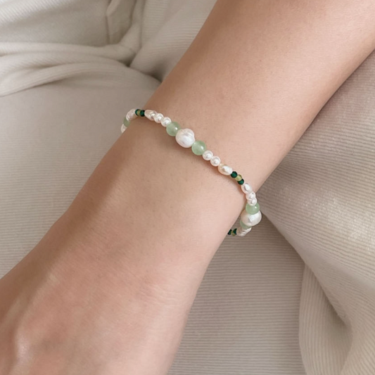 ｜SOYE PI-NE｜ Slow Gemstone Pearl Bracelet