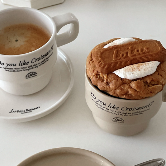 ｜maive me'｜ Croissant Coffee Cup Set