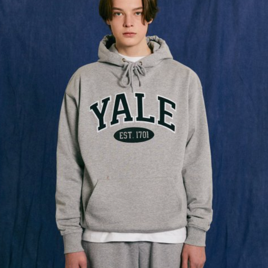 ｜YALE｜ 2 TONE ARCH HOODIE GRAY