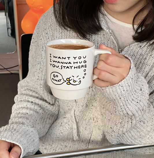 ｜PERMS｜ HUG ME / GO AWAY Mug 360ml