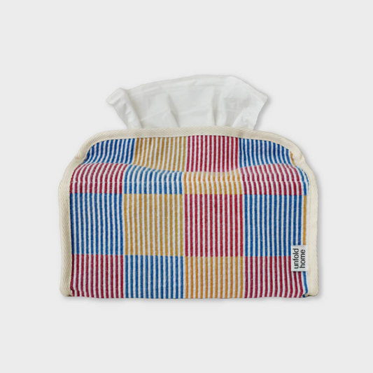 ｜unfold｜ Patchwork Tissue Cover (Red)