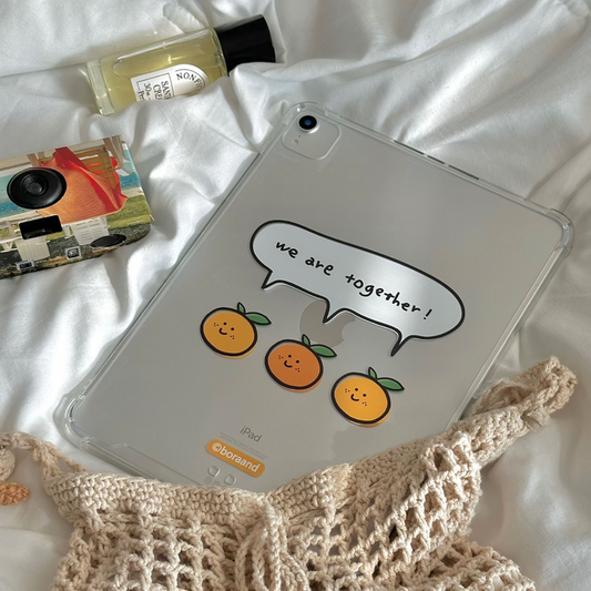｜bora and｜ Three Tangerine Ipad Case (Jelly Hard)