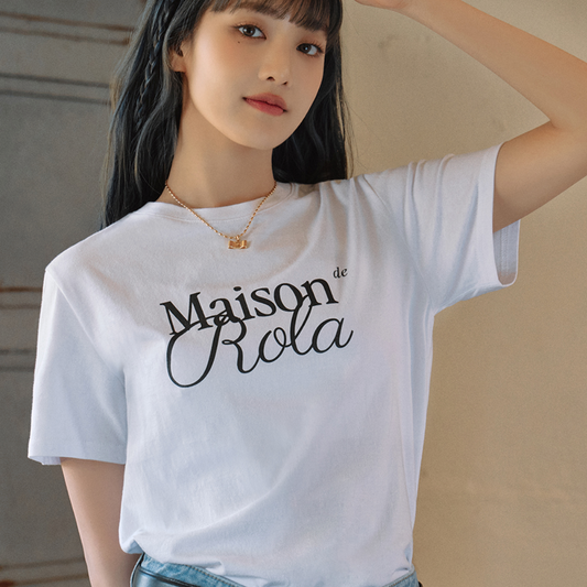 ｜rola rola｜ MAISON DE ROLA HALF T-SHIRTS WHITE