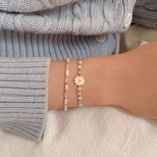 ｜SOYE PI-NE｜ Sunshine Daisy Crystal Beads Bracelet