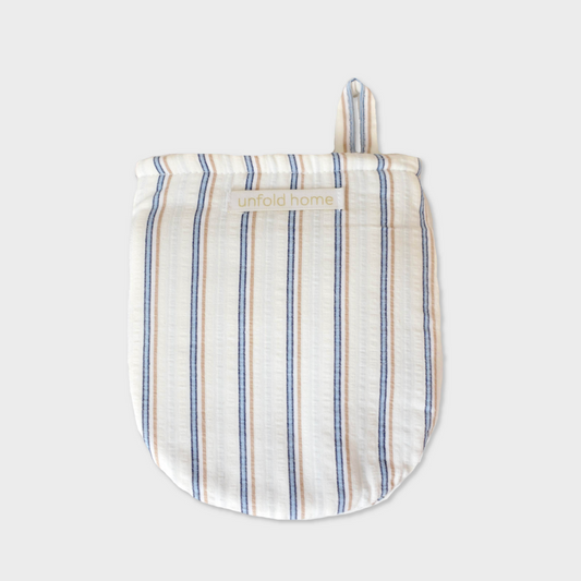 ｜unfold｜ Stripe Oven Mitt (Blue)