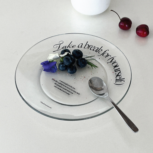 ｜Mademoment｜ Take a Break Glass Plate