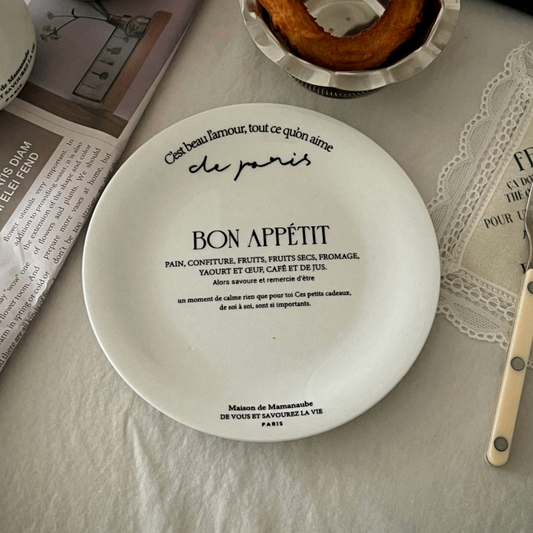 ｜MAMANAUBE｜ de Paris, Bon appétit Plate