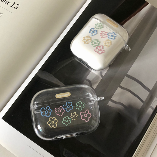 ｜bora and｜ Soft Flower Airpods Hard Case