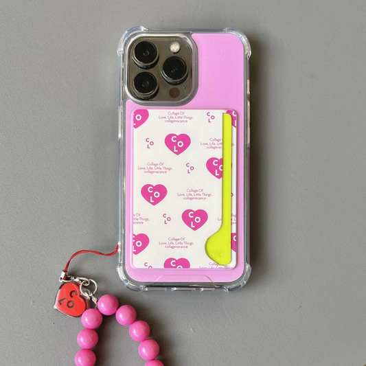 ｜collagevacance｜ Heart Logo Pattern Card Pocket Case (5type)