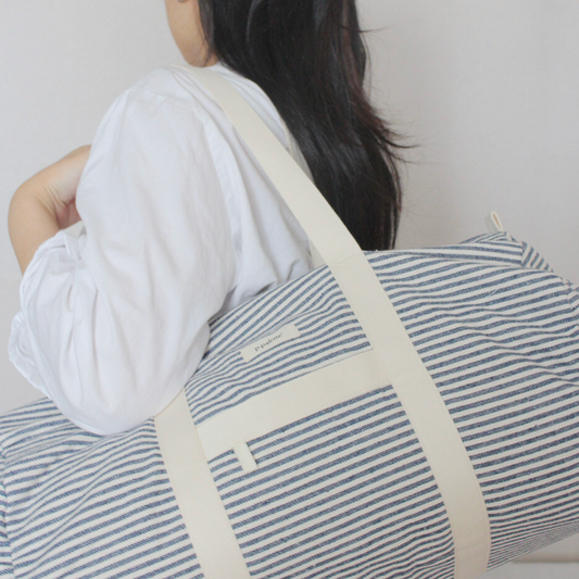 ｜p.palette｜ Travel Duffle Bag - Stripe