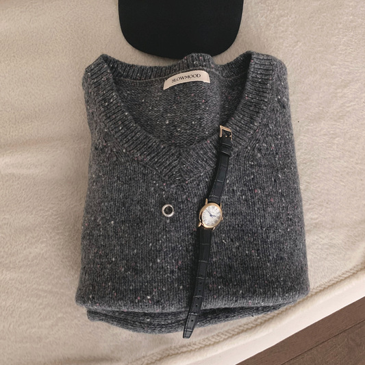｜SLOWAND｜ # SLOWMADE Autumn Mix V-neck Knitwear