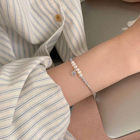 ｜SOYE PI-NE｜ Flare Heart Silver Bracelet