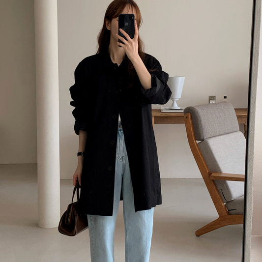 ｜SHOPPERLAND｜ French Single Half Trench Coat