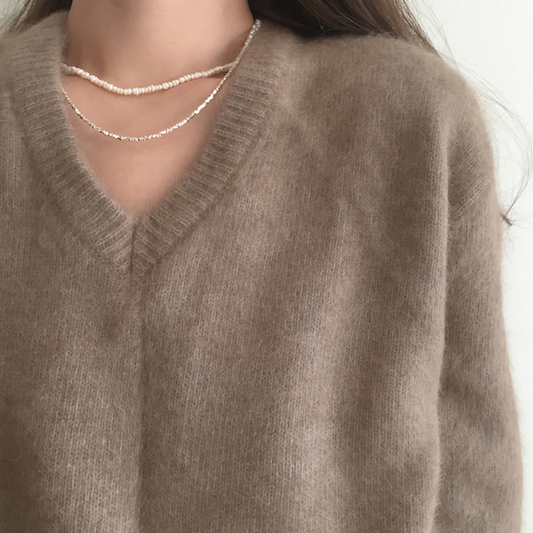 ｜moat｜ Silver Chip Necklace (silver925)