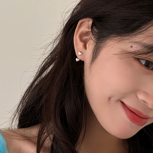 ｜sora'de｜ (925silver) Heart Earrings