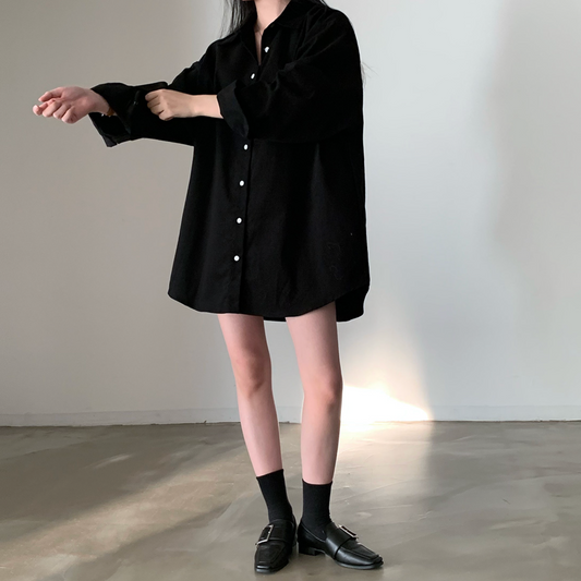 ｜CREAM CHEESE｜ Overfit Shirt Long Dress