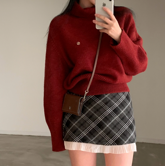 ｜CREAM CHEESE｜ Soft Turtleneck Knitwear