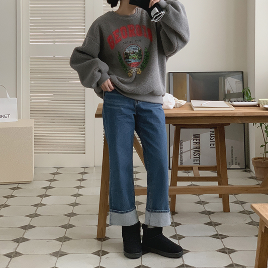 ｜FROM HEAD TO TOE｜ Rollup Wide Denim Pants