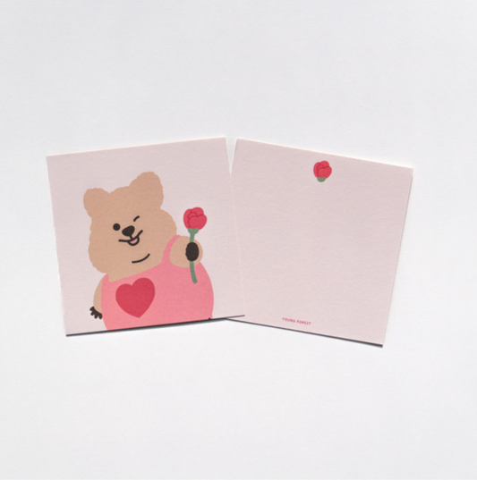 ｜YOUNG FOREST｜ Flower Quokka Postcard