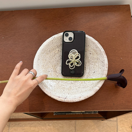 ｜Loumoi｜ Present series : WOOL LOVE / Brown Phone Case