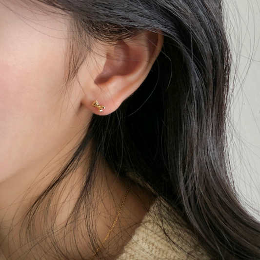 ｜DUNGEUREON｜ Moa Ribbon Silver Earrings