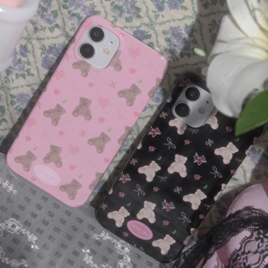 ｜WATERJEAN｜ Vintage Bear Glossy Hard Case