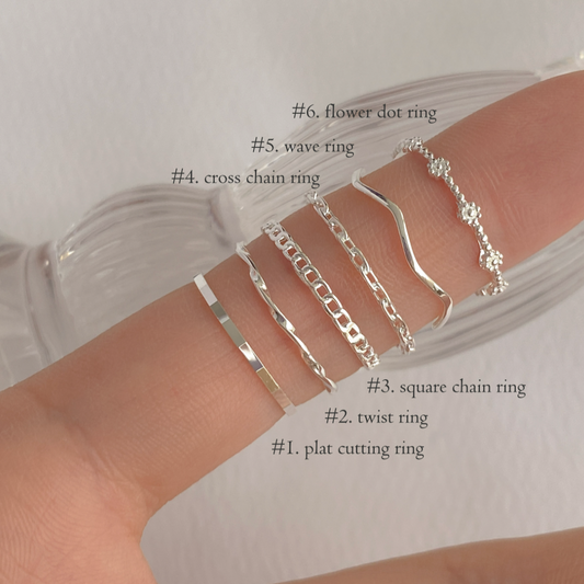 ｜aube n berry｜ 925 Silver Lake Layered Ring Collection
