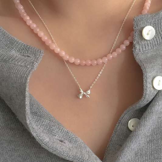 ｜moat｜ Sweet Ribbon Necklace (silver925)