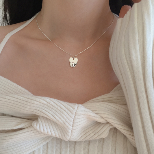 ｜moat｜ Double Heart Necklace (silver925)