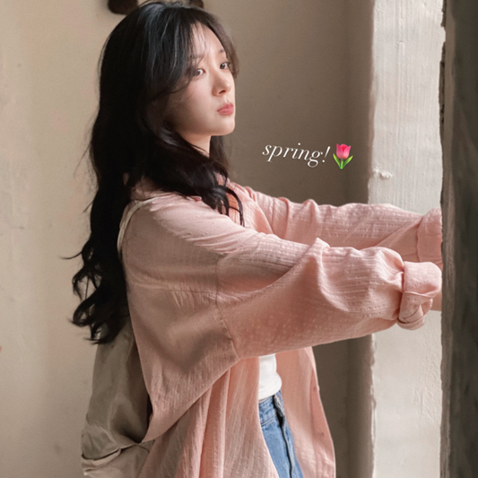 ｜SLOWAND｜ # SLOWMADE Tone and Cute Fit Cotton Shirt