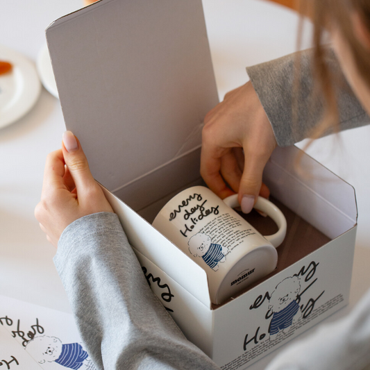 ｜momur｜ ｜weekend 8｜ Holiday Puppy Mug & Plate Gift Set