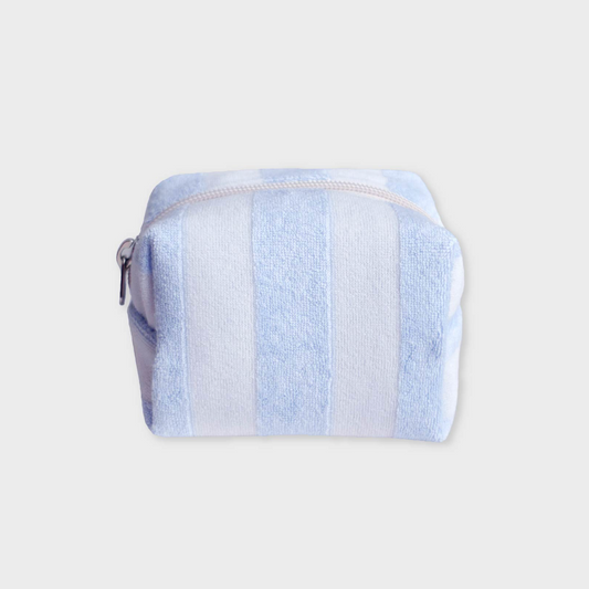 ｜unfold｜ Stripe Terry Pouch (Baby Blue)