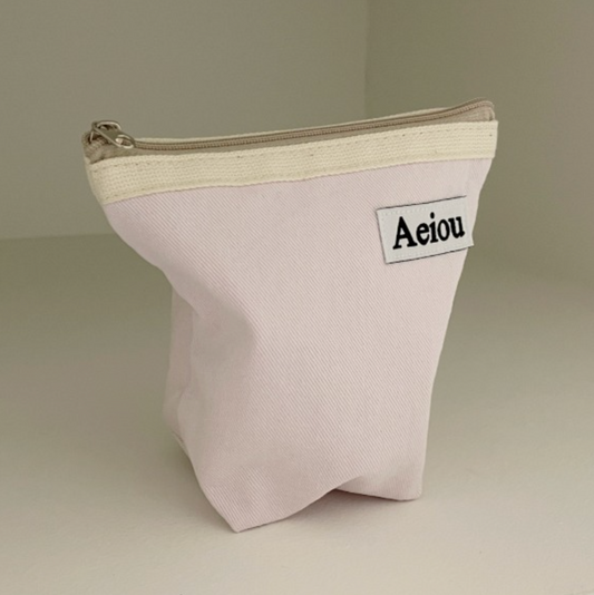 ｜aeiou｜ Aeiou Basic Pouch (M size) Pink Hula Berry