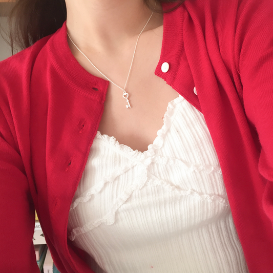 ｜moat｜ Heart Key Necklace (Silver925)
