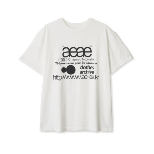 ｜aeae｜ WEB LOGO T-SHIRTS ｜WHITE｜