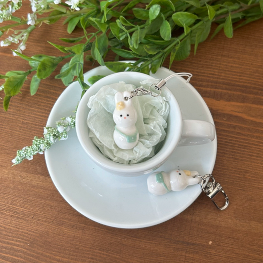 ｜flo.d studio｜ Flower Bunny Keyring