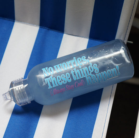 ｜THENINEMALL｜ Vintage No Worries Skyblue Handle Tumbler 600ml