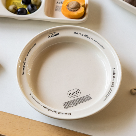 ｜momur｜ Meal Round Plate (Cream Black)