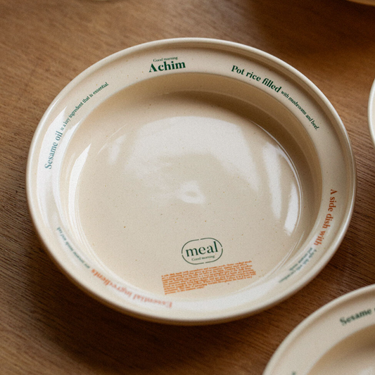 ｜momur｜ Meal Round Plate (Green Orange)
