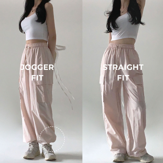 ｜CREAM CHEESE｜ Nylon Two-way String Jogger Pants